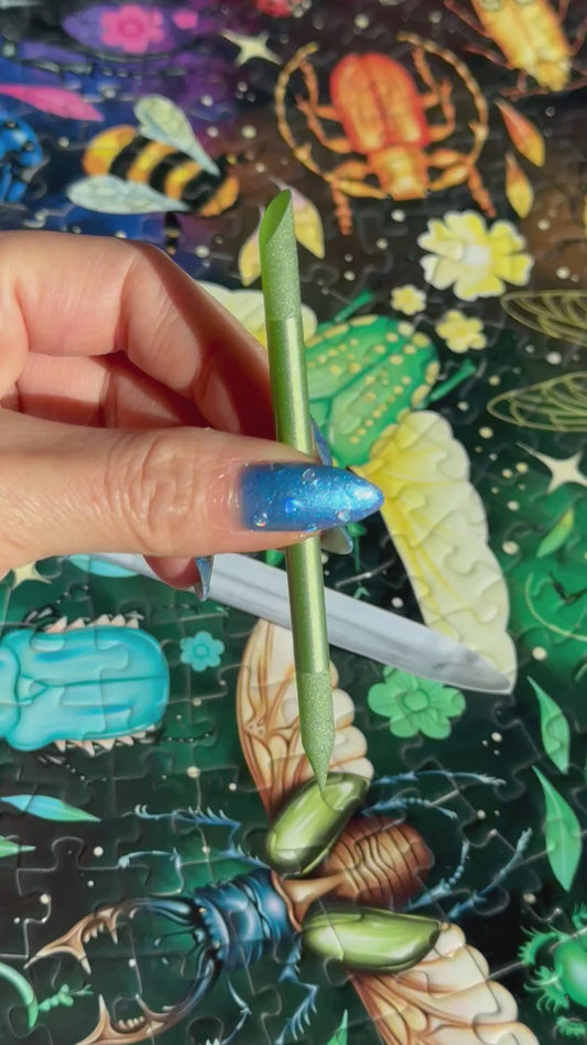 Dual-head Glass Cuticle Pusher